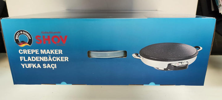 SHOV Fladenbäcker 50 cm – Profi Crepe & Yufka Grill | 2300W | Edelstahl | Antihaft | Temperaturregel