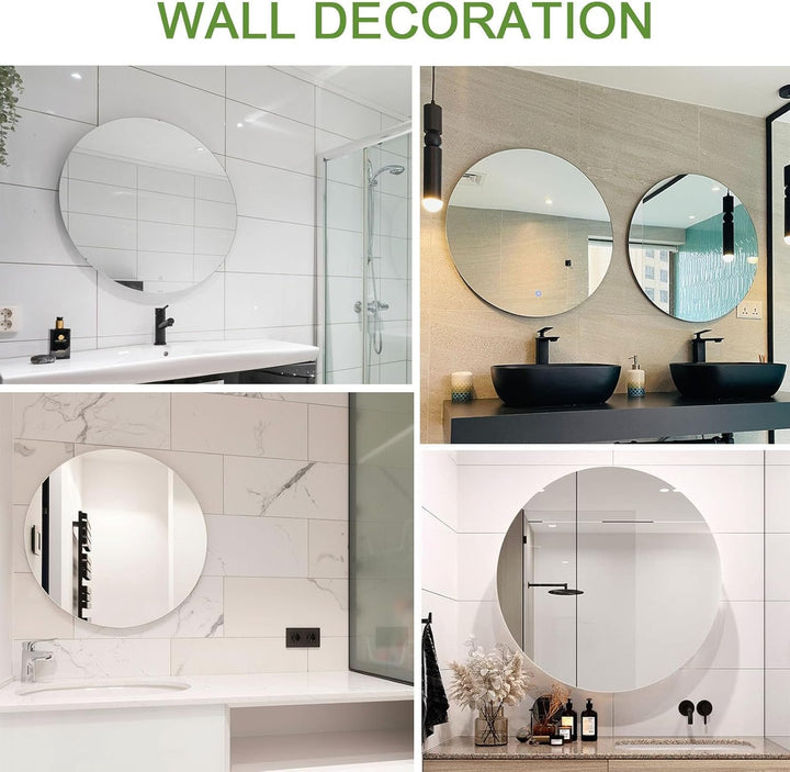JMITHA Runder Spiegel Rund Spiegel 40cm Runder Wandspiegel Spiegel Rund Dekorative Wandspiegel Rund