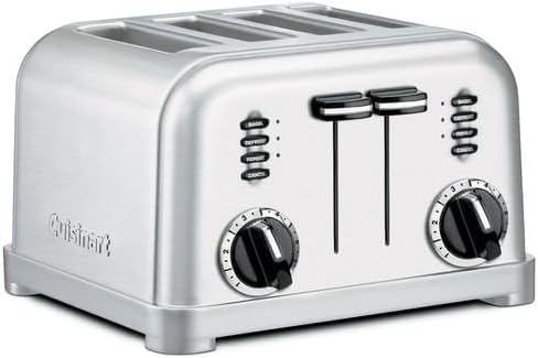 Cuisinart CPT180E Style Collection 4-Schlitz-Toaster, Edelstahl, gebürstetes Edelstahl Retro, Retro