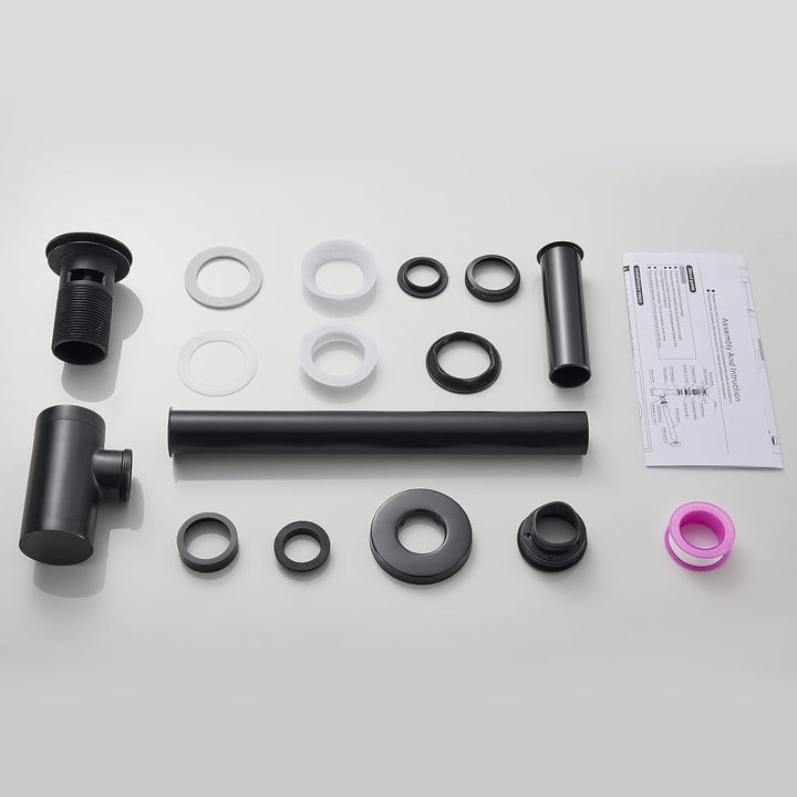 Siphon Universal für Waschbecken &amp; Waschtisch, KEOKBON Syphon &amp; Pop up Ventil Ablaufgarnitur mit Übe