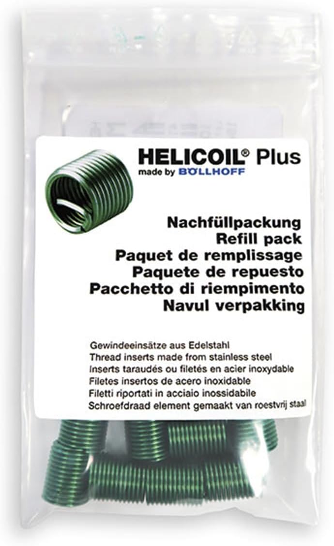 Helicoil Reparaturset, M8 x 1,00 x 8, 10 Stück