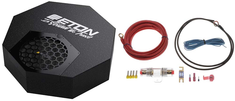 Eton RES10A - Aktiver Reserverad Subwoofer mit Strom Anschluss Kabel Kit 6qmm² - Subwoofer für Reser