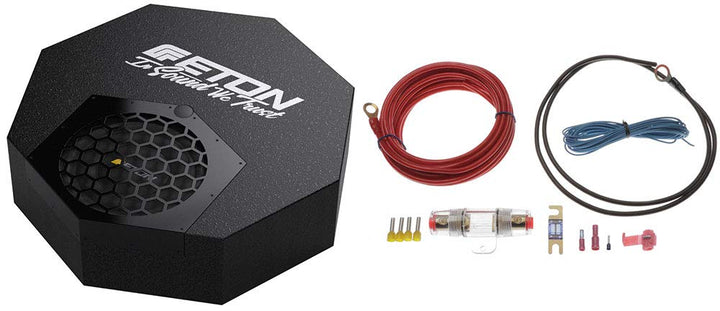 Eton RES10A - Aktiver Reserverad Subwoofer mit Strom Anschluss Kabel Kit 6qmm² - Subwoofer für Reser
