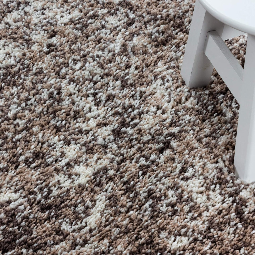HomebyHome Shaggy Teppich Läufer Flur 80 x 150 cm - Hochflor Wohnzimmerteppich Mehrfarbig Extra Weic