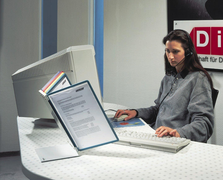 Durable Sichttafelständer Function Table für 20 Sichttafeln A4, 1 Stück, grau, 568410 Tisch 20 Tafel