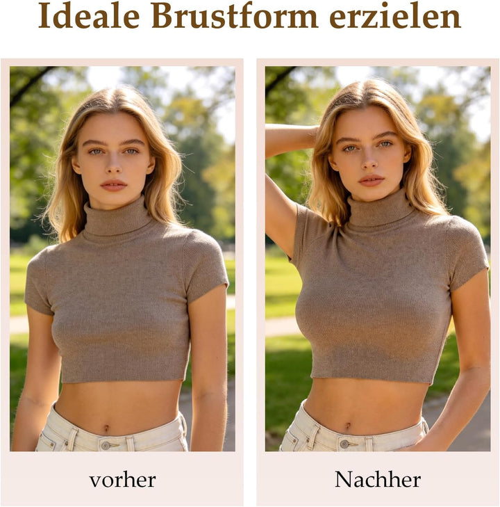 Mastektomie BH Set mit Hohle Silikon Brüste,Baumwoll-Einlagen | Taschenloser bügelfreier BH,für Mast