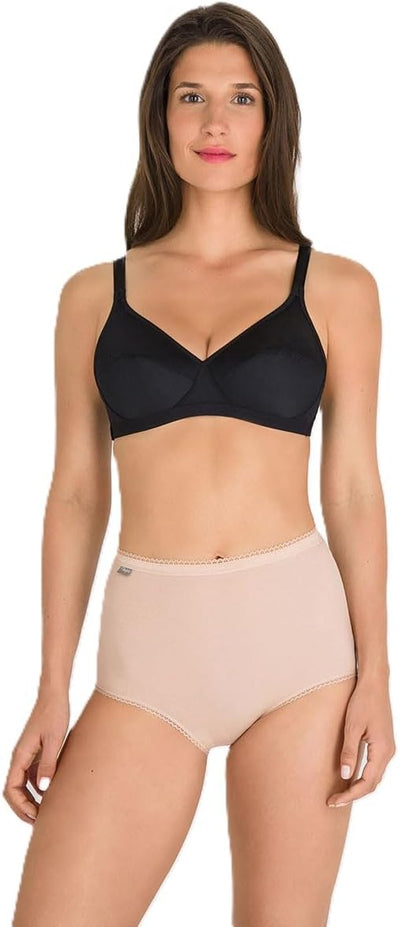 Playtex Damen Essential Cotton Maxi Brief X6 Slip (6er Pack),46, schwarz 56 Skin, 56 Skin