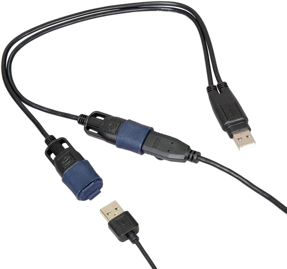 TecMate OptiMATE CABLE O-110, USB Y-Splitter, mit witterungsbeständigem Anschlusssystem OptiMATE USB