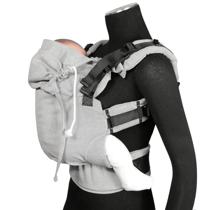 Didymos DidyFix Babytrage - Fullbuckle Tragehilfe in Silber - für Neugeborene ab Geburt von 50-86 cm