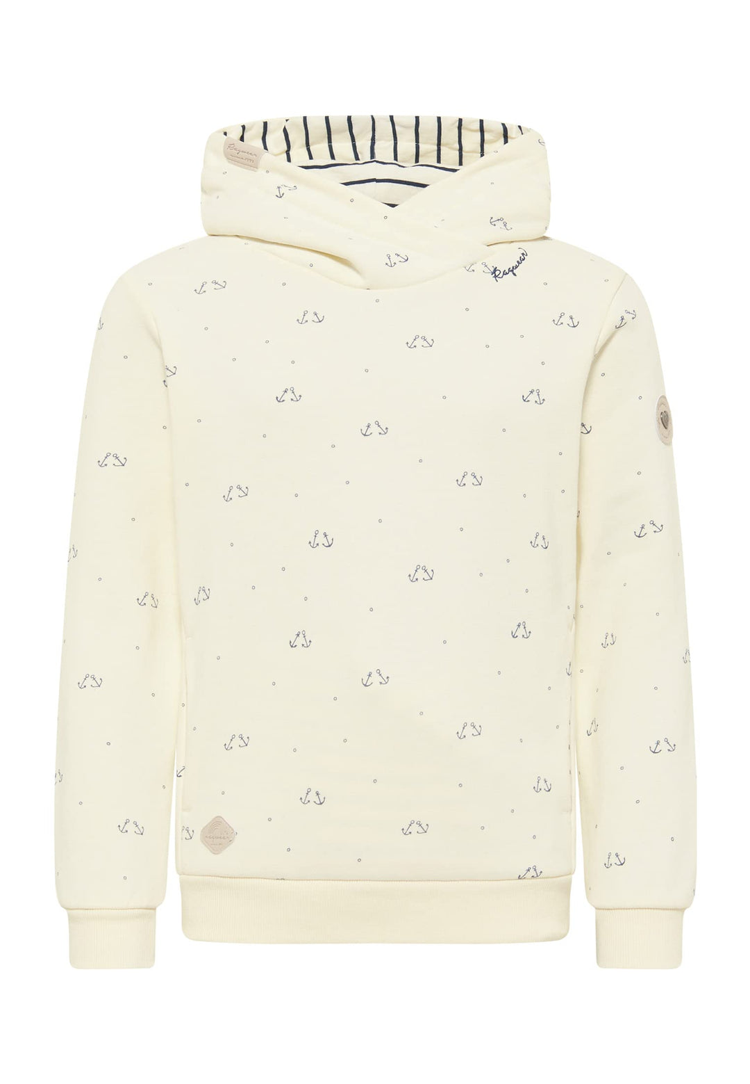 Ragwear Gitka Marina Mädchen Sweatshirt Kapuzenpullover Sweater Kinder Pullover Anker Motiv 128 Weis
