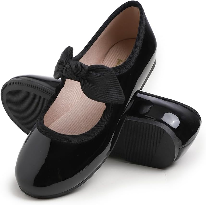 Feversole Girls Cute Dress, Mädchen süsses Kleid Mary Jane Schuhe weiche Party Urlaub Ballerinas 29