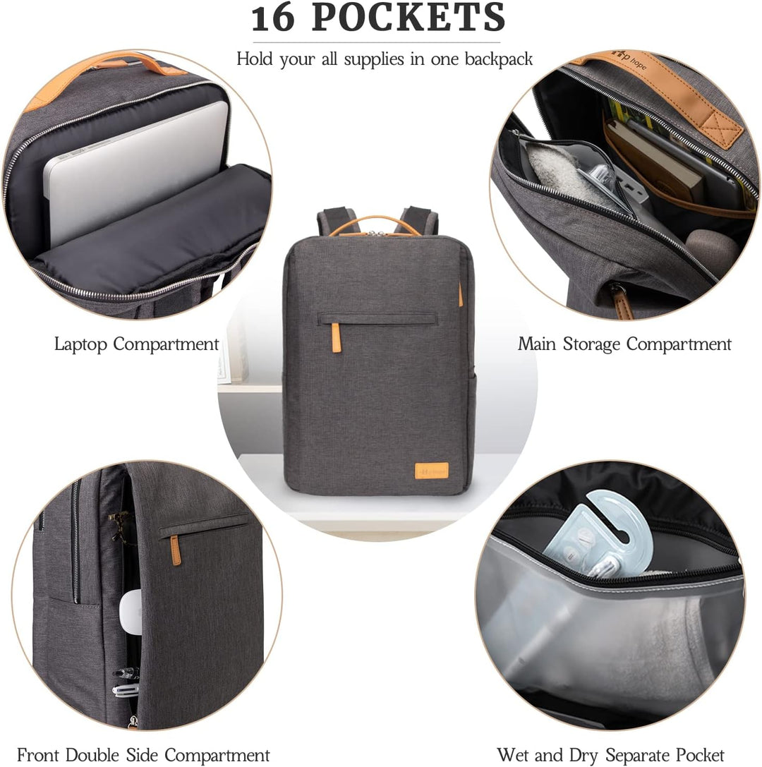 Hp hope Laptop Rucksack Business Rucksack Damen, Rucksäcke Herren 15,6 Zoll Laptop, 22L Handgepäck R