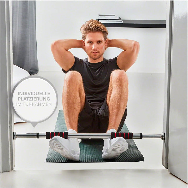 Sport-Tec Türreck Klimmzugstange Pull-Up 4.0, ausziehbar 63-101 cm, Klimmzugstange für Türrahmen Tür