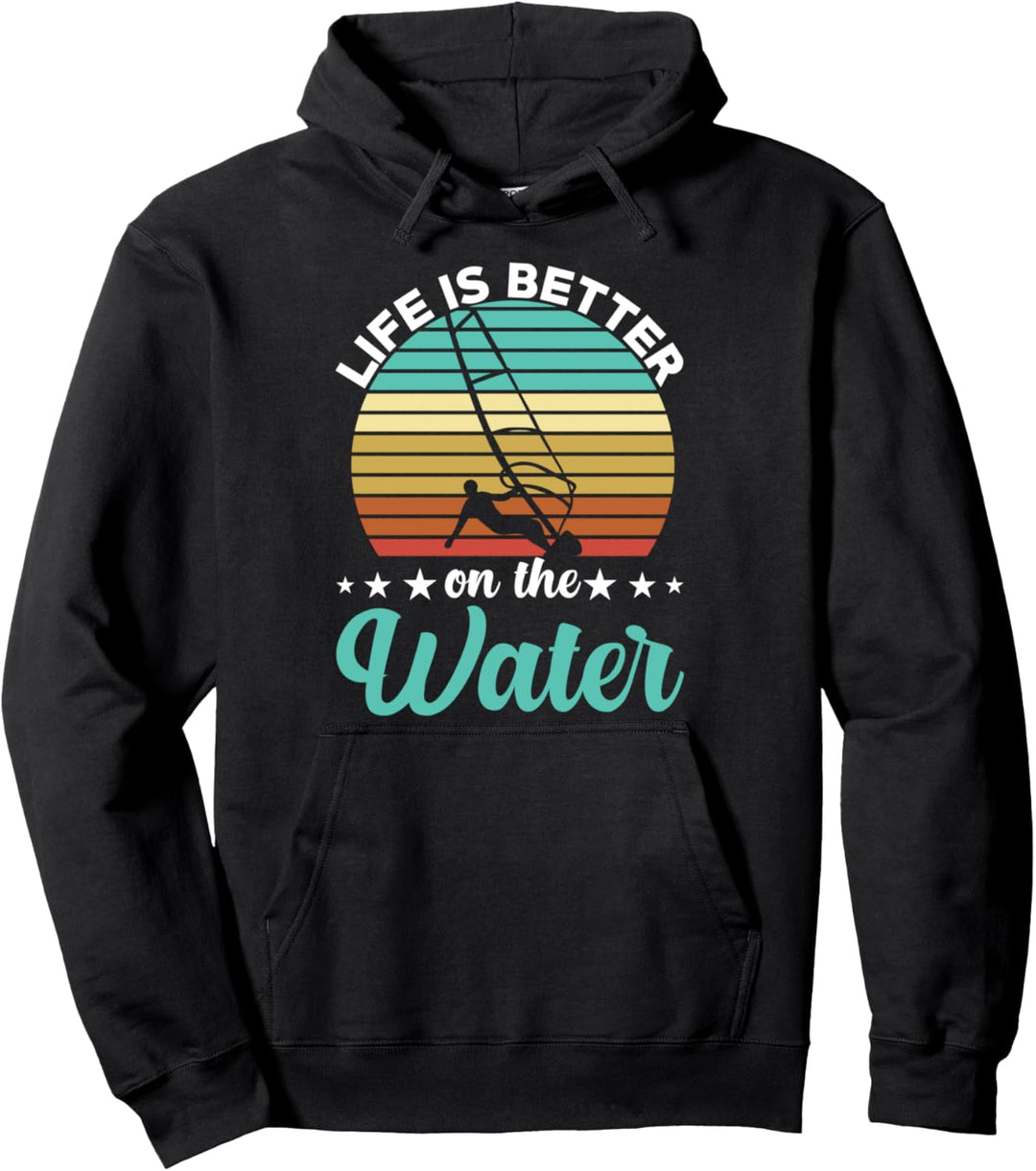 Windsurfer Wellen Windsurfing Sport Geboren Zum Windsurfen Pullover Hoodie