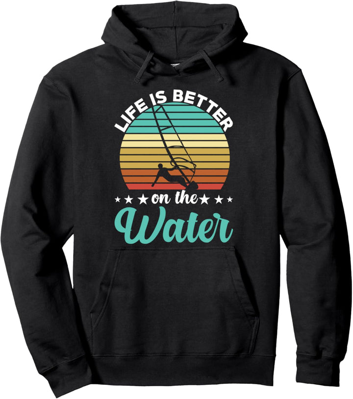 Windsurfer Wellen Windsurfing Sport Geboren Zum Windsurfen Pullover Hoodie