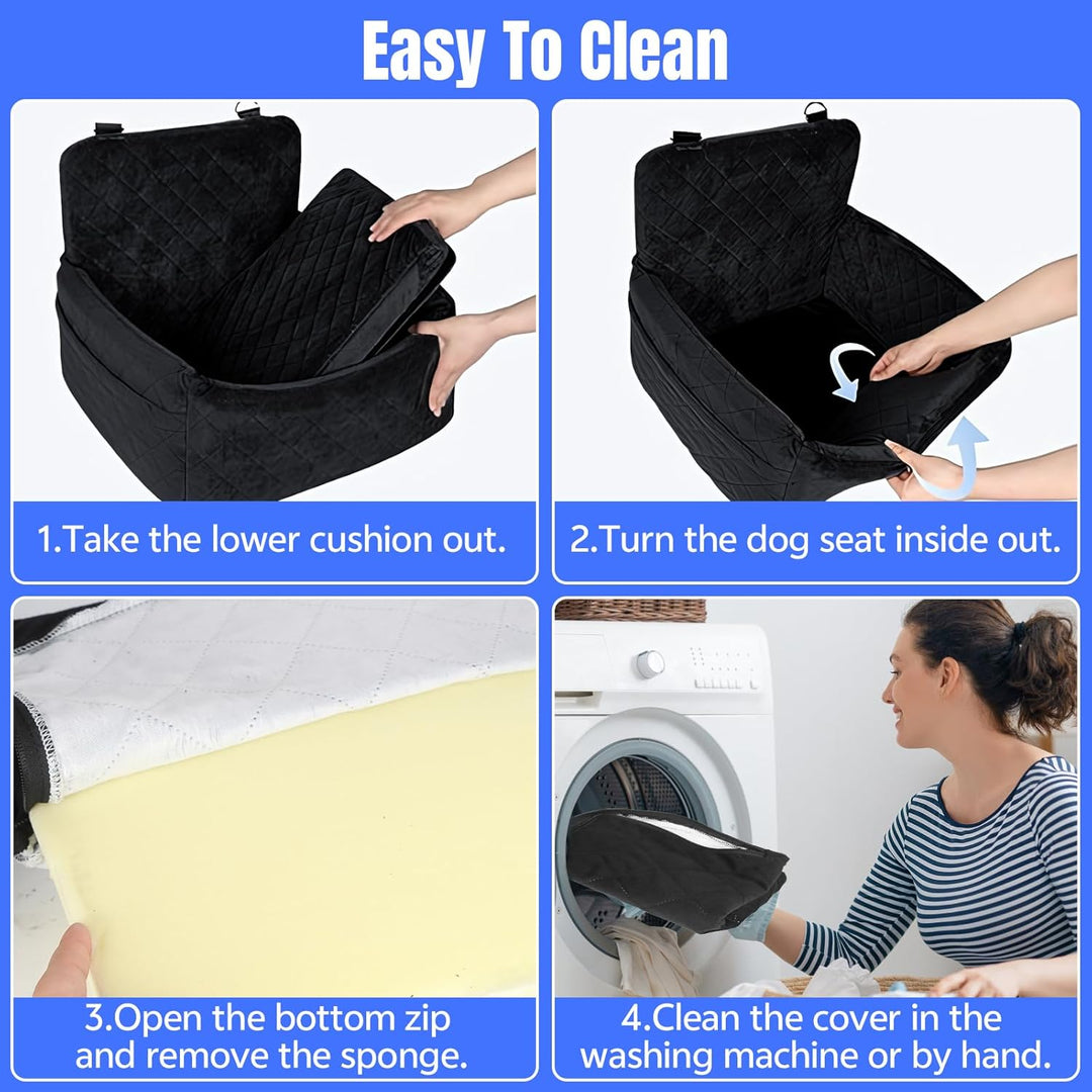 Hunde Autositz für Kleine Hunde, Hundesitz Auto mit dickem Memory-Schaum, Auto-Sitzerhöhung hundeaut