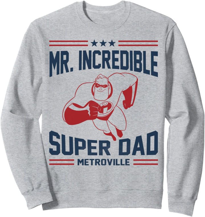 Disney Pixar Incredibles Mr. Incredible Metroville Super Dad Sweatshirt
