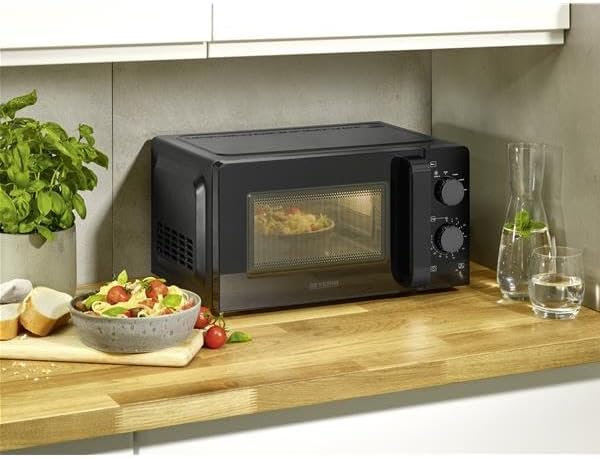 SEVERIN MW 9587 Mikrowelle Schwarz (matt), Edelstahl 800W Timerfunktion