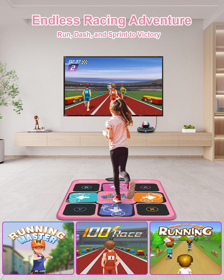 Acelufly Tanzmatte Spielzeug für Mädchen, Wireless Music Electronic Dance Pad für TV mit HD-Kamera,