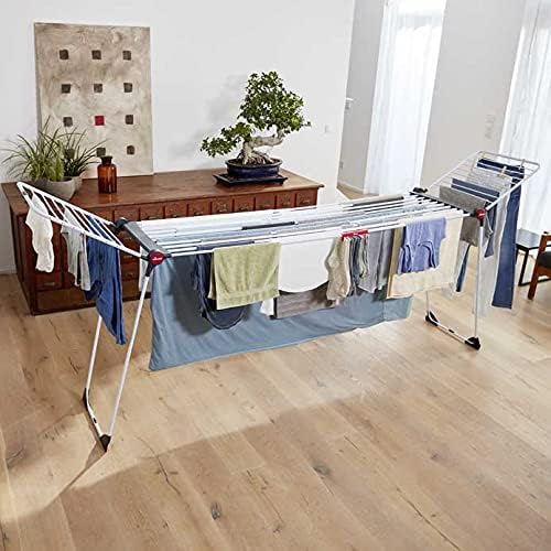 Vileda Infinity Flex Wäscheständer XXL ausziehbar, bis zu 2m ausziehbares Mittelteil, 30m Trockenlei