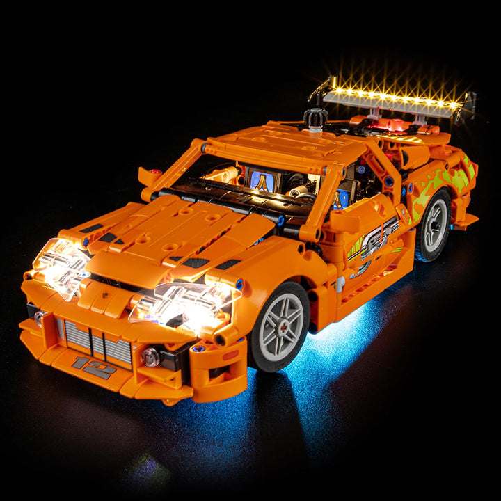 GEAMENT LED Licht-Set Kompatibel mit Lego Fast and Furious Toyota Supra MK4 Technic 42204 Bausteine