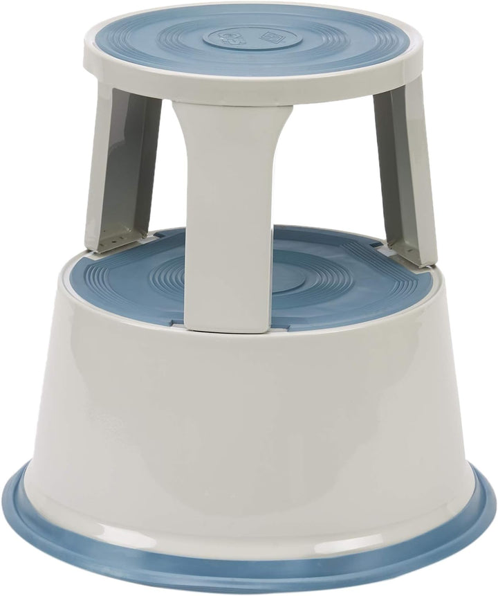 Wedo 212137 Rollhocker Metall, TÜV- und GS-geprüft, Höhe 43 cm, Tragkraft 150 kg, lichtgrau, Lichtgr