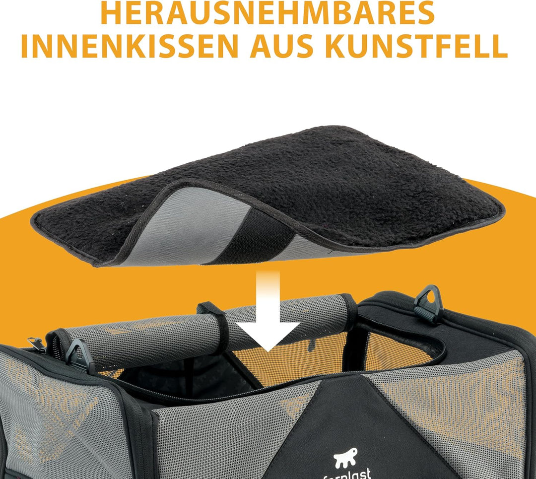 Ferplast Hundebox Voyager Carrier, Transportbox Katze, Hundetasche, verstellbare Griffe und Schulter