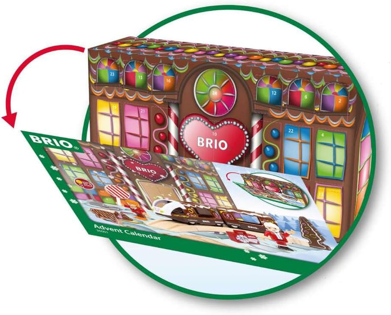 BRIO World 36001 Adventskalender 2022 - Weihnachtlicher Holzeisenbahn-Spass mit Einer Überraschung h