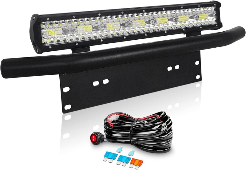 Willpower 20 Zoll 51CM 420W Led Arbeitsscheinwerfer Bar + Kennzeichenhalter + Kabelbaum Led Scheinwe