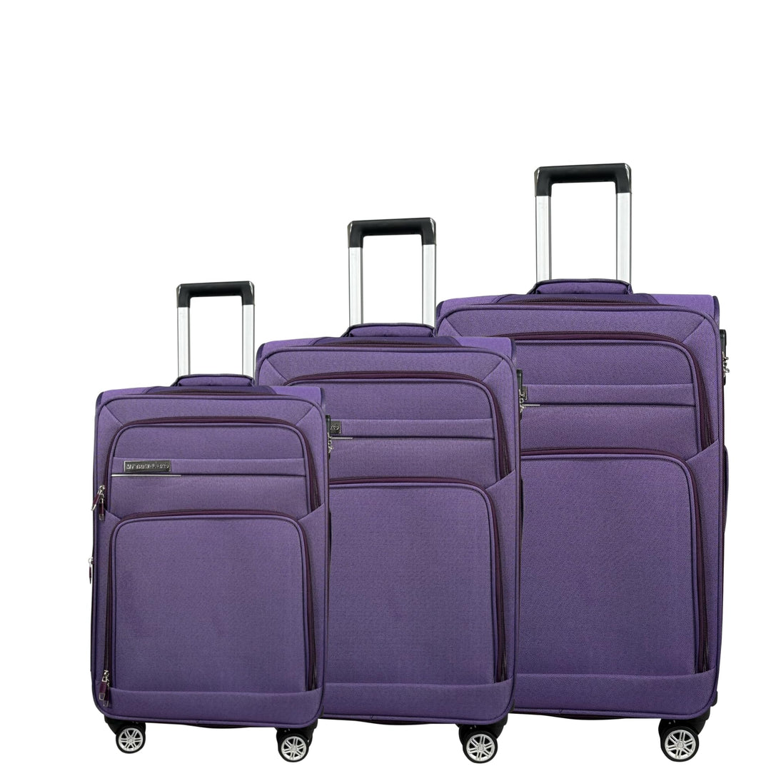Koffer Handgepäck Stoff Rollkoffer Reisekoffer Trolley Erweiterbar mit Zwillingsrollen (M/L/XL/XXL o