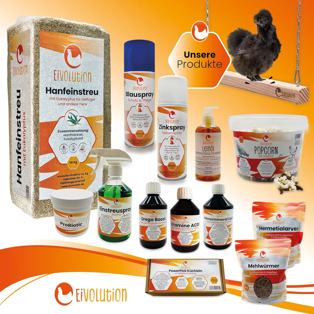 eivolution Buchenhack Einstreu für Stall & Voliere 15 kg | staubfrei | Natürliches Produkt aus nachw