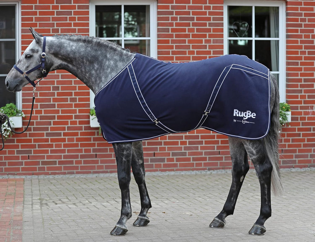 Kerbl 3297770 RugBe Classic Fleecedecke, Gröbe 145, Marine 145 cm, 145 cm