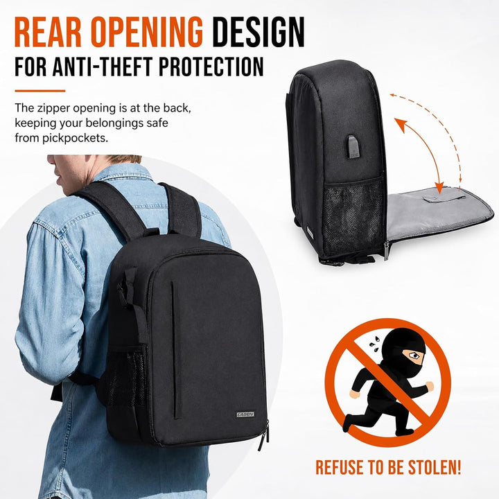 CADeN Anti-Diebstahl-Design Kamerarucksack Tasche für Sony Canon Nikon DSLR/SLR Spiegellos Wasserdic