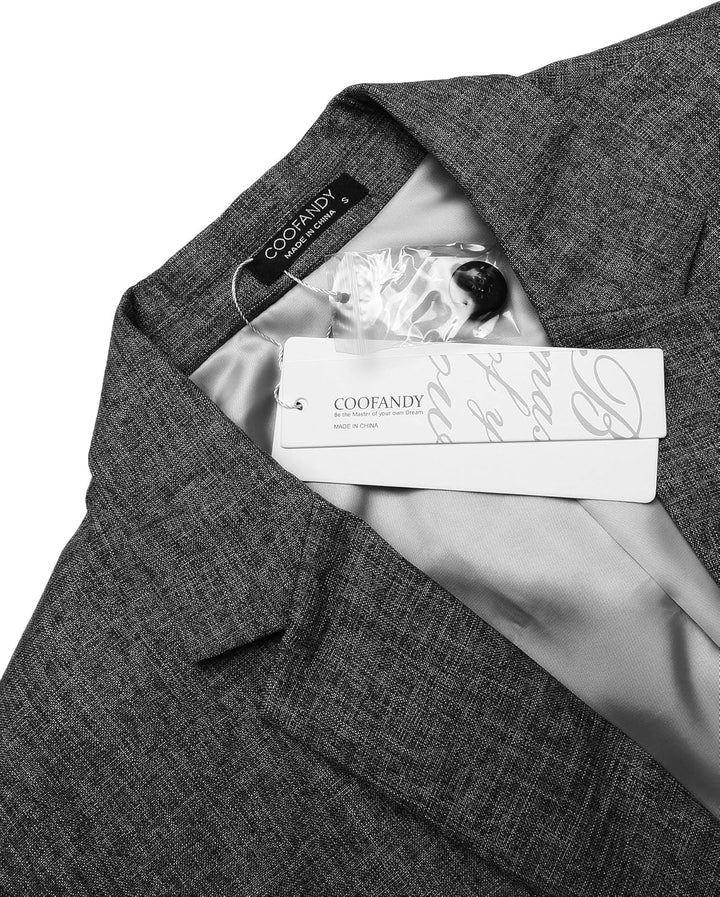COOFANDY Herren Freizeit Sakko Sportlich Regular Fit Blazer Business Anzugjacke EIN Knopf XL A-schwa