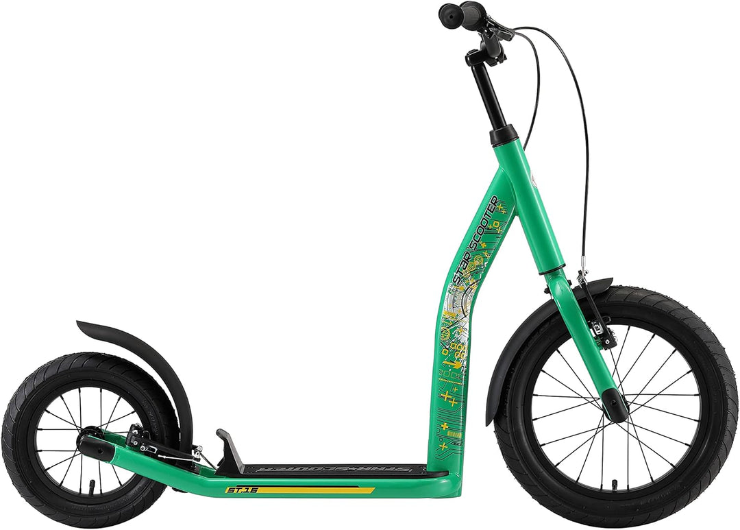 STAR SCOOTER Kinder Tret Roller ab 8 Jahre | City Kick Scooter Luftreifen Höhenverstellbar 16 Zoll N