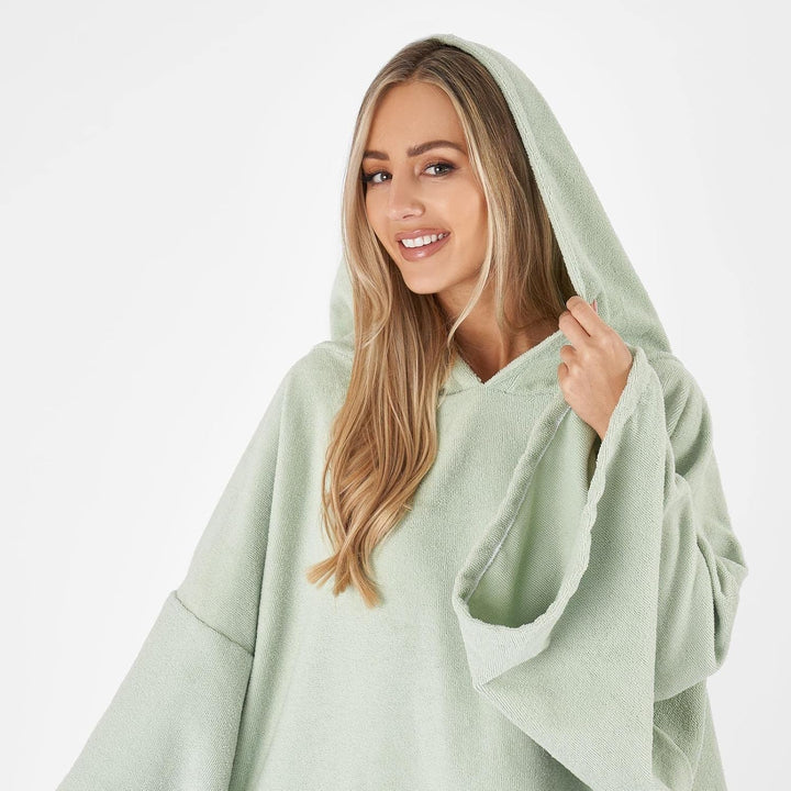 Brentfords Handtuch Poncho für Erwachsene, mit Kapuze, gross, zum Schwimmen, Surfen, Strand, saugfäh
