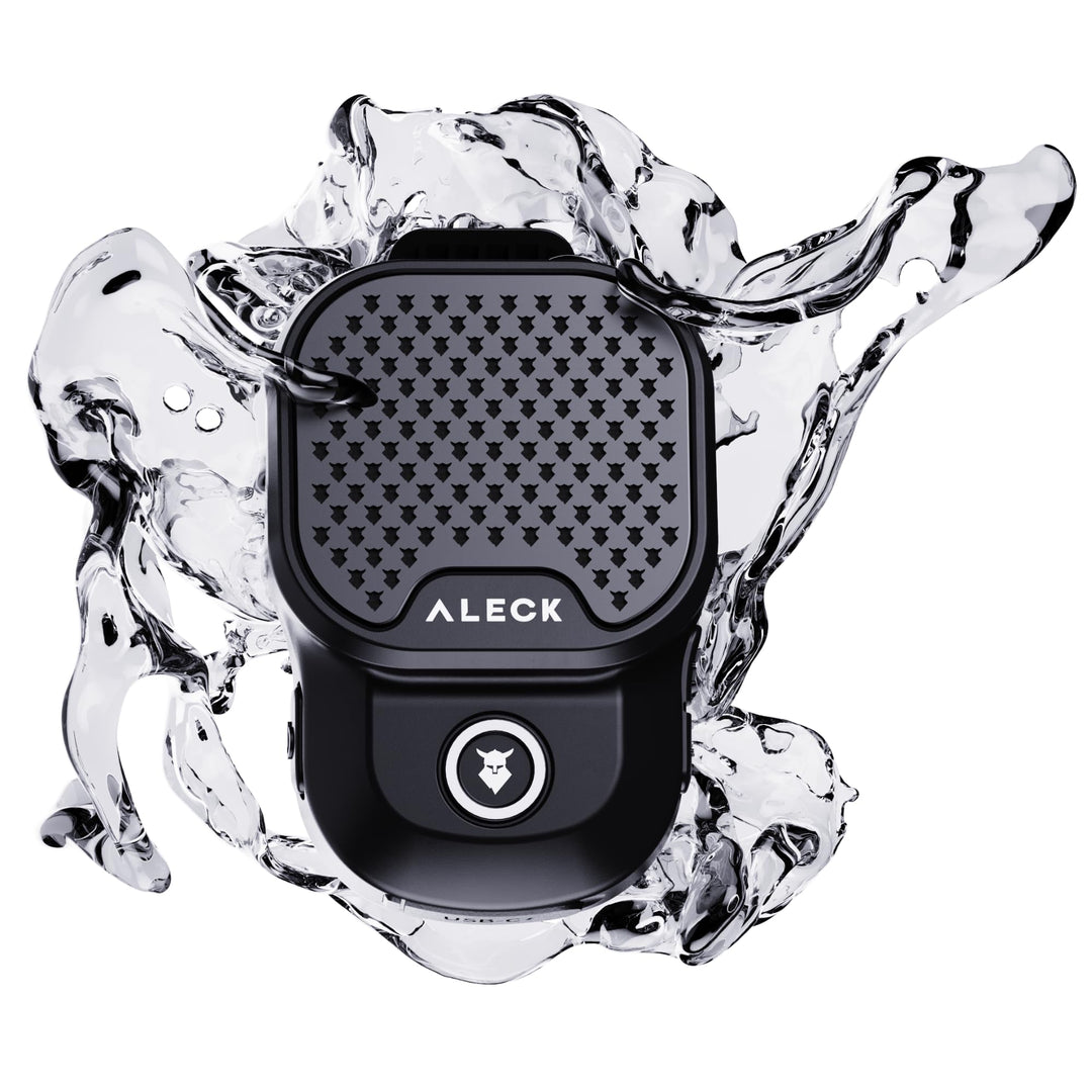 ALECK ROX Tragbarer Bluetooth-Lautsprecher 5.3, tragbar, kabellos, mit Clip für 32 Stunden Wiedergab