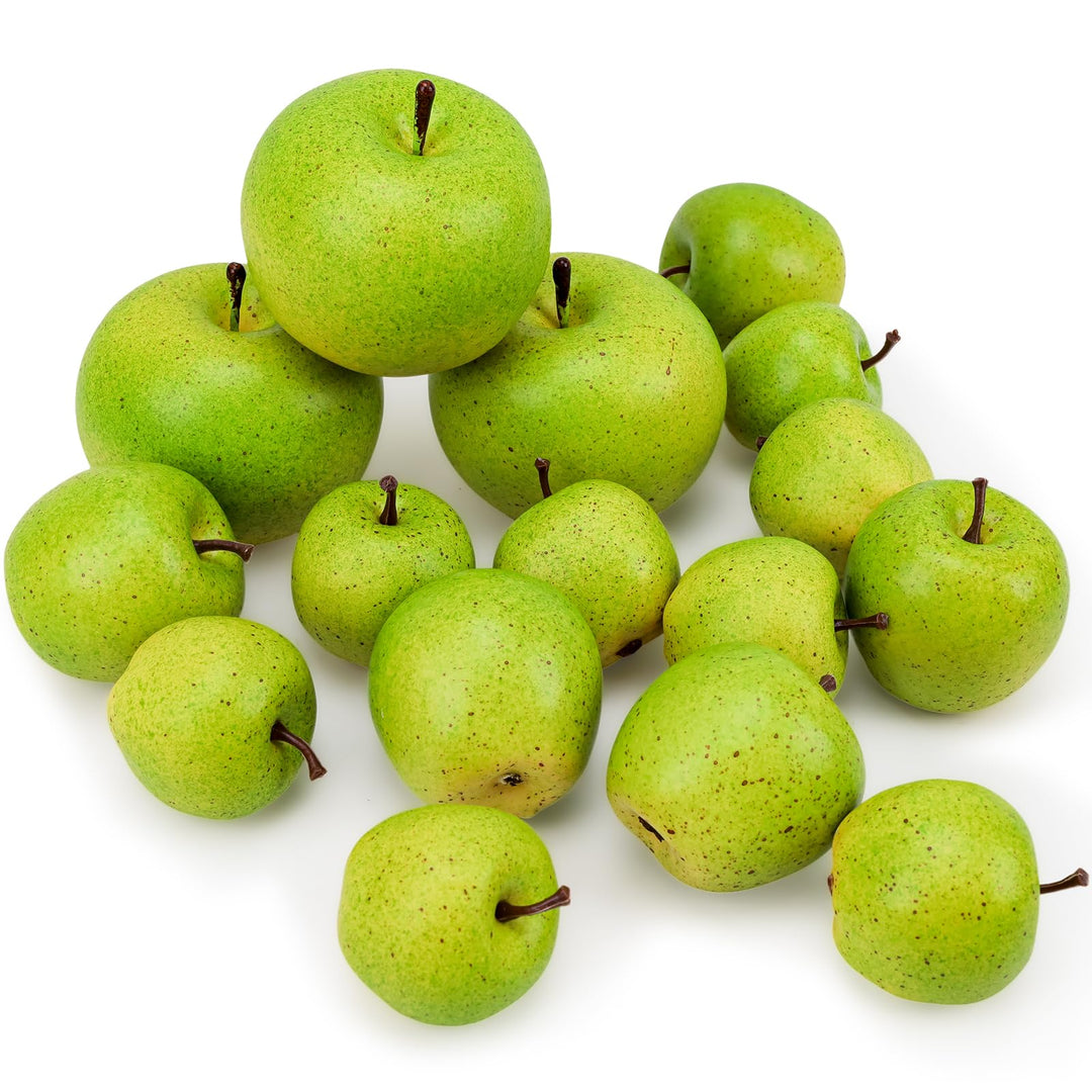 15Pcs künstliche Äpfel Gefälschte Früchte Schaumstoff Kunststoff Apfeldekorationen Faux Simulation A