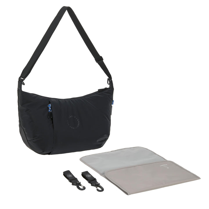 LÄSSIG Baby Wickeltasche zum Umhängen mit Wickelunterlage, Kinderwagenbefestigung, wasserabweisend/G