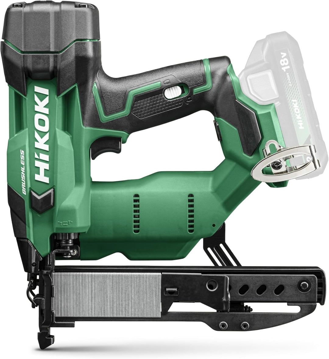 HiKOKI Akku-Klammergerät - 18 V, 13-40 mm, Li-Ion, LED-Licht, werkzeuglose Tiefeneinstellung, Luftfe