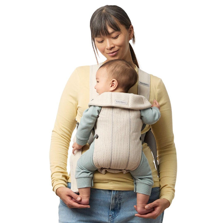BabyBjörn Babytrage Mini, 3D-Netzstoff, Creme