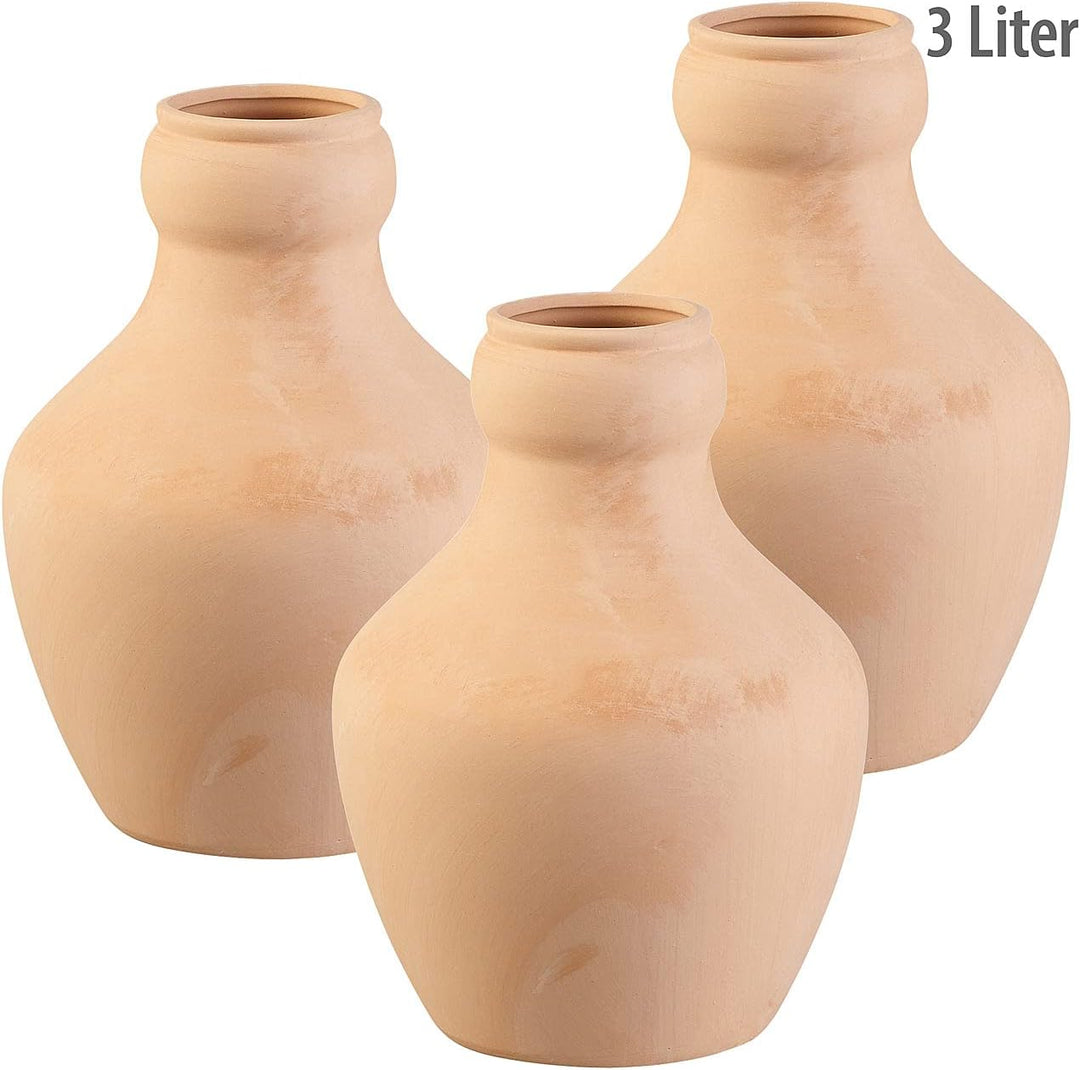 Royal Gardineer Olla 3 Liter: 3er-Set Terracotta-Bewässerungskugeln für Gartenbeete, 3 Liter (Bewäss