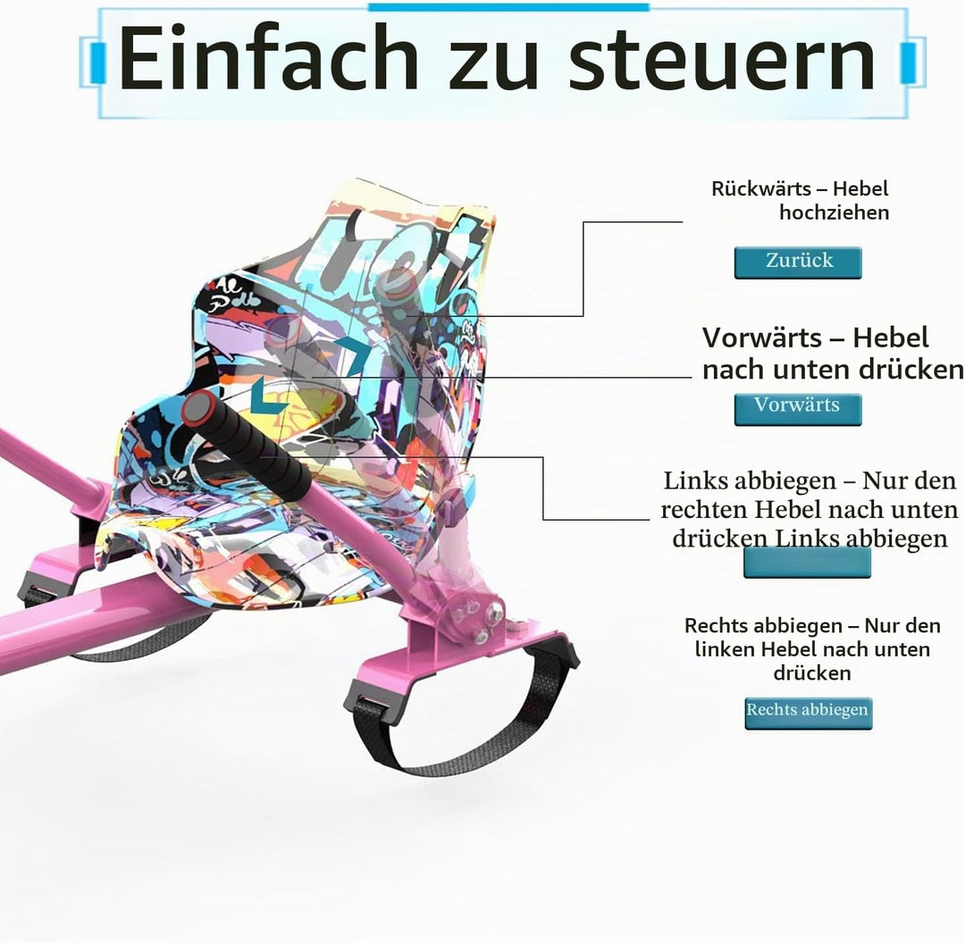 Generisch Hoverkart für Hoverboard –Sitz für Scooter und Gokart – Sitzaufsatz für Hoverboards, Hover