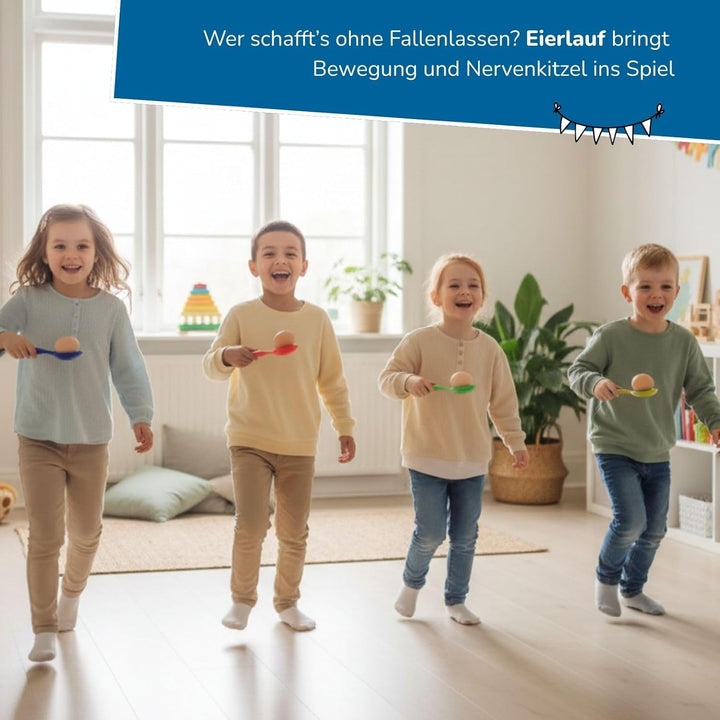 alldoro 68705 Party-Bundle 32-TLG, Dosenwerfen & 4 Klassische Bewegungsspiele, actionreiches Spielep