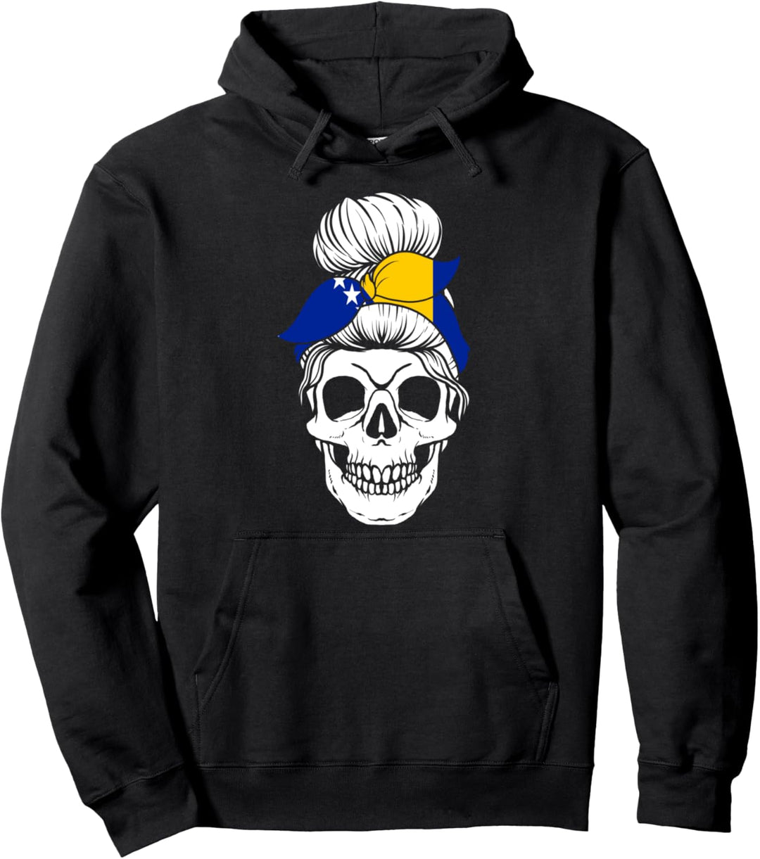 Nationalität Land - Totenkopf Bosnien und Herzegowina Pullover Hoodie