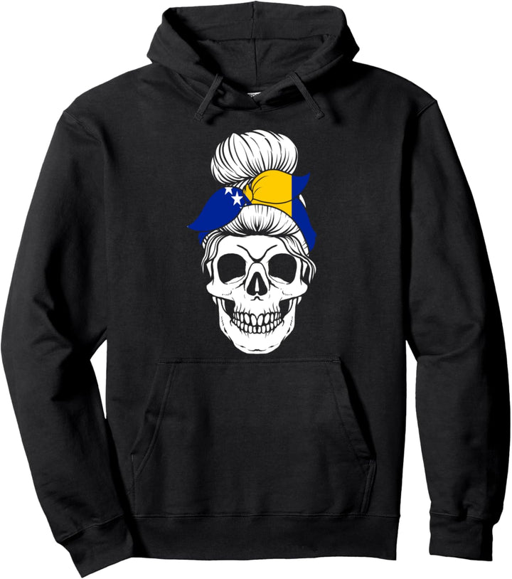 Nationalität Land - Totenkopf Bosnien und Herzegowina Pullover Hoodie