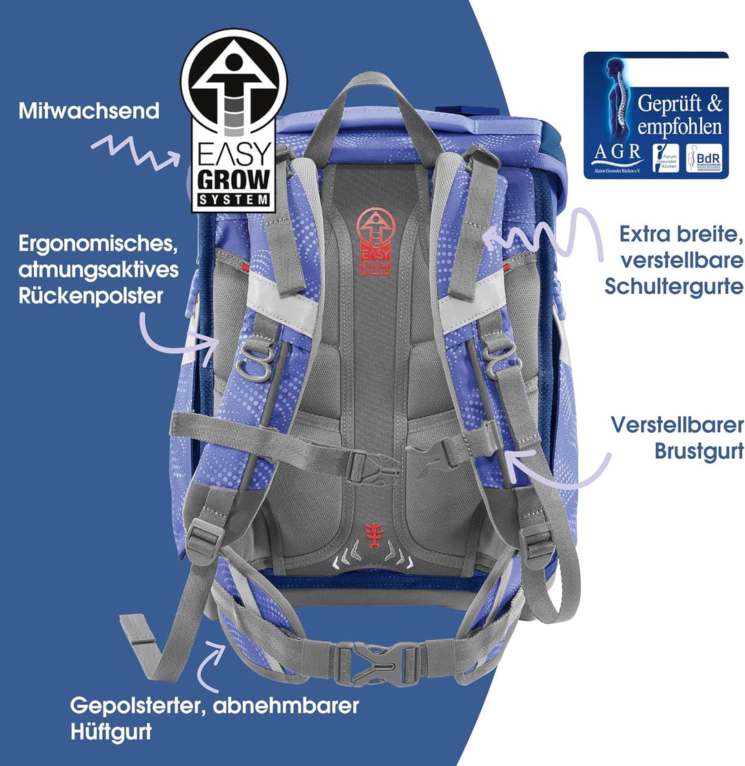 Step by Step Schulranzen-Set Space, Ice Princess, 5-teilig, lila, Prinzessin-Design, ergonomischer T