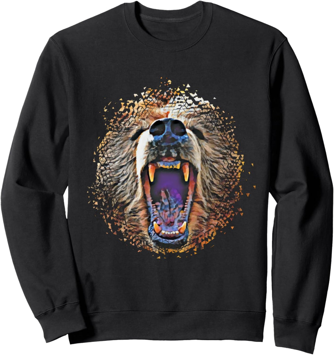 Grizzly Grizzlybär Bären Motiv Bär Raubtier Krallen Zähne Sweatshirt