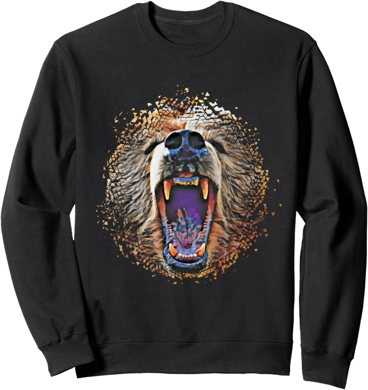 Grizzly Grizzlybär Bären Motiv Bär Raubtier Krallen Zähne Sweatshirt