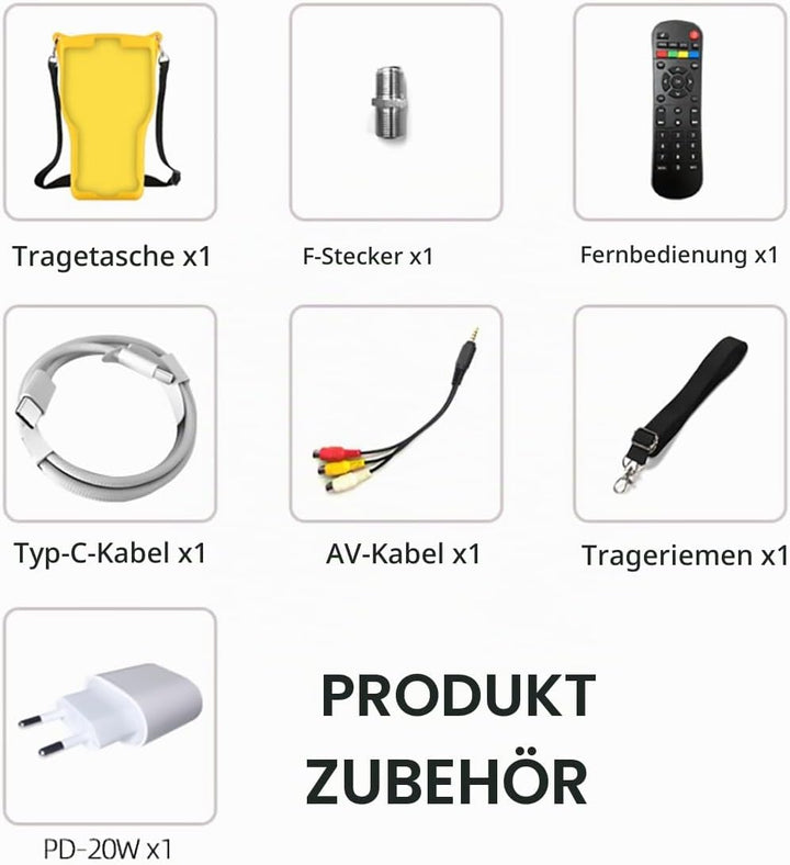 VF9930 Max Sat Finder HVEC 10bit, Satelliten Finder mit Bildschirm 4,3" LCD und TV DVB-S2/S/T2/T/C E
